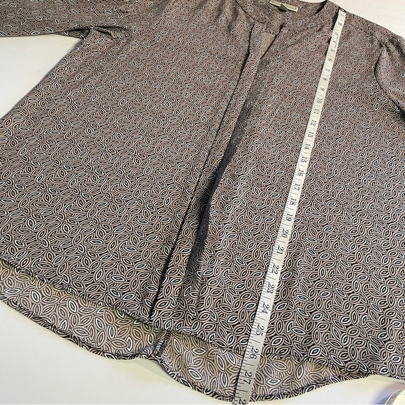 Dana Buchman Women's Patterned Blouse Size XL Brown & Black - Picture 10 of 12